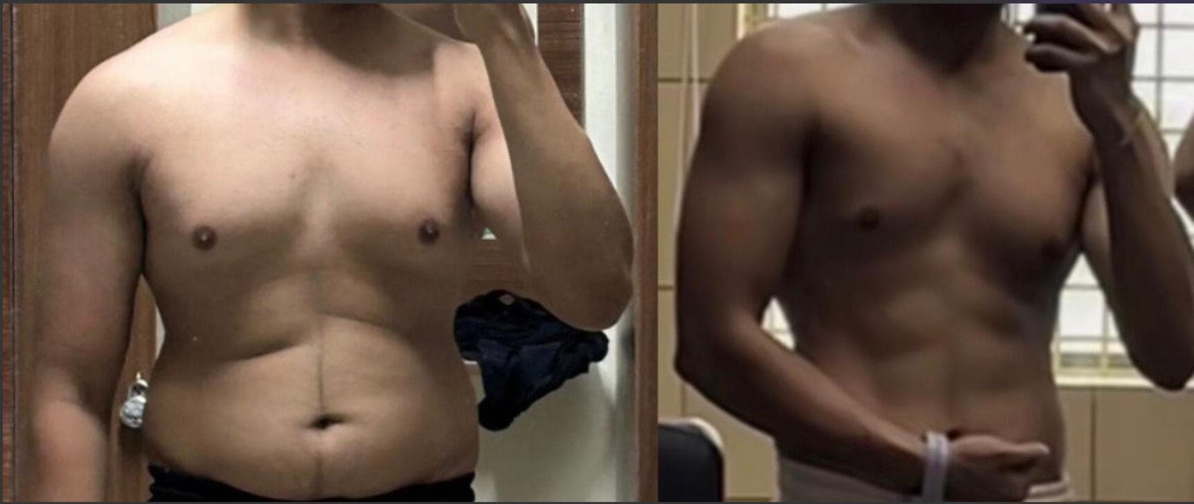 Garv 10-month transformation as a complete beginner, fat lost and muscle built, Pratyush Liftz client